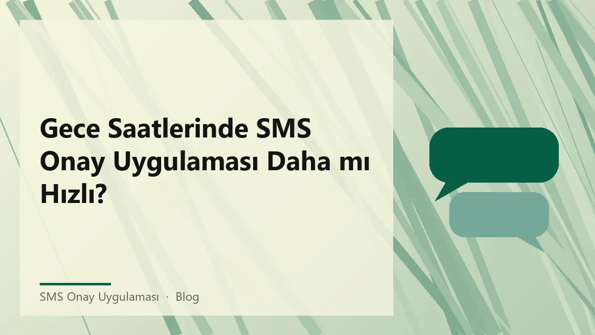 SMS onay uygulaması ile ilgili bir görsel açıklama.