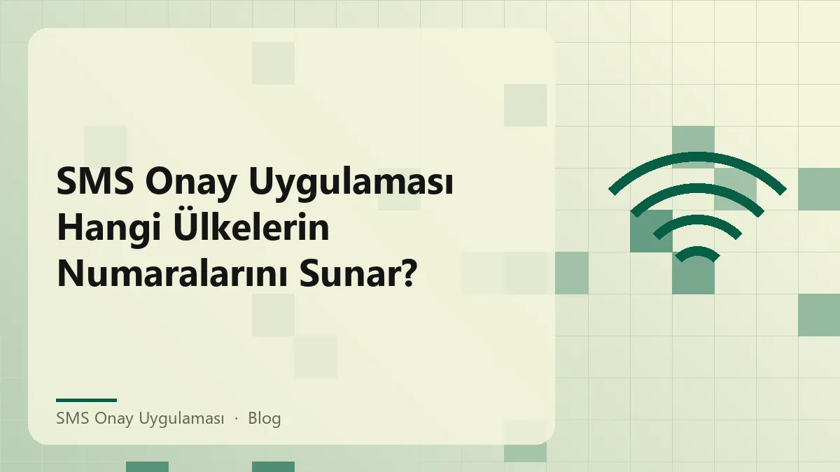 SMS onay uygulaması ile uluslararası numara seçimi