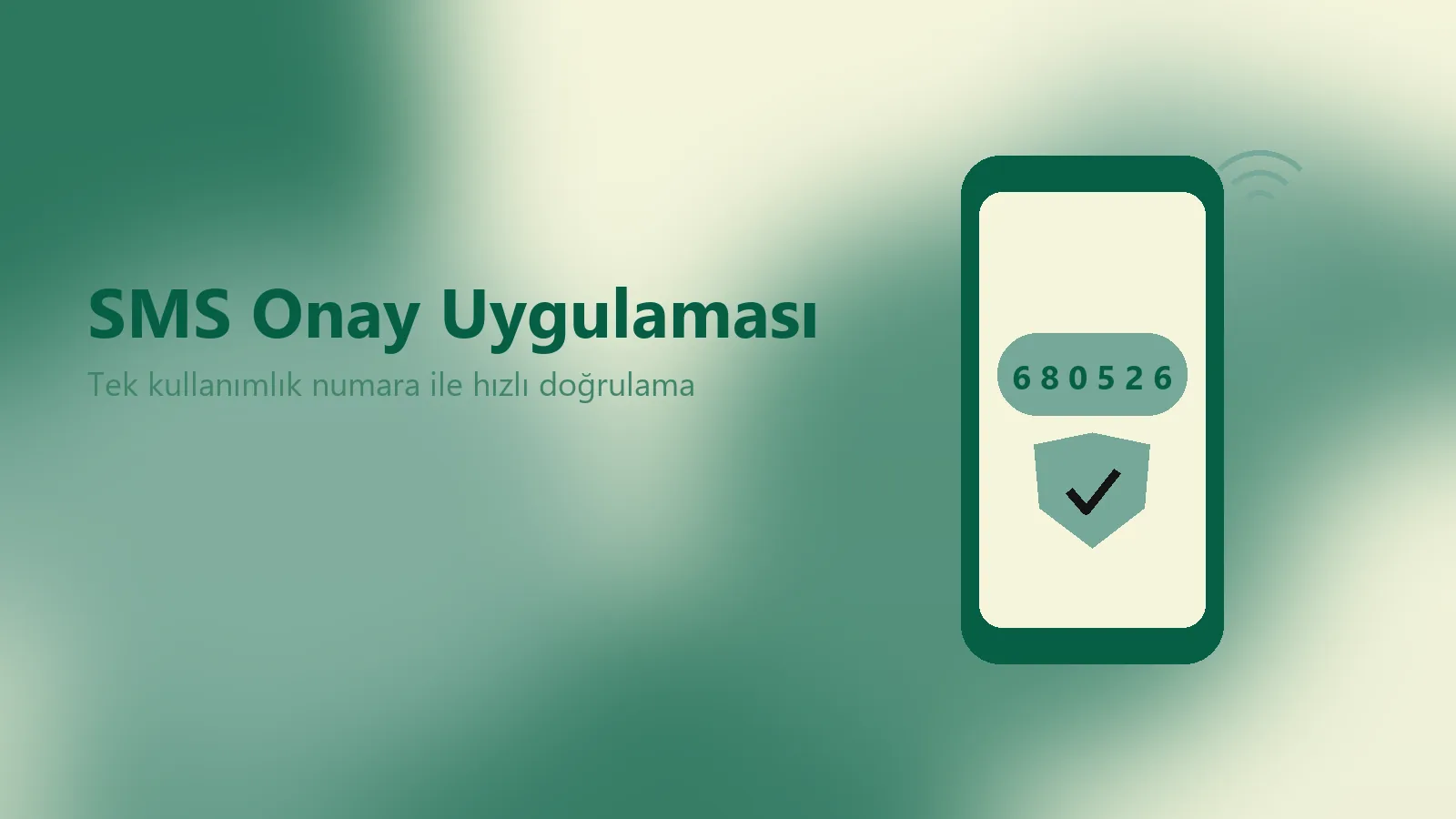 SMS Onay Uygulaması ile telefonda gelen doğrulama kodunu gösteren kapak görseli